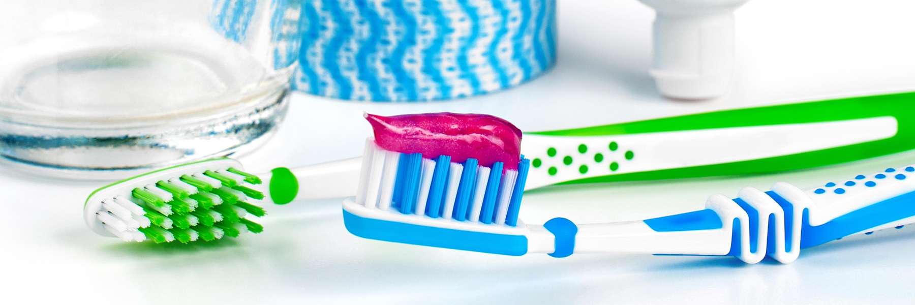 A toothbrush and toothpaste