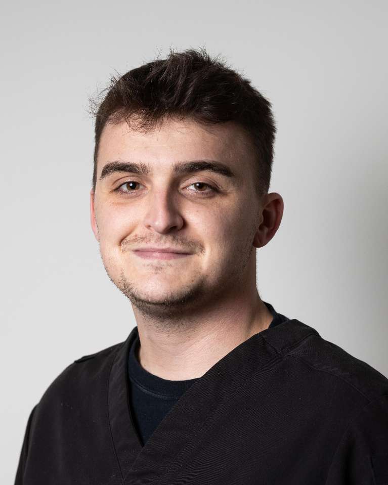 Maverick, a lab technician at sullivan dental partners, brentwood tn